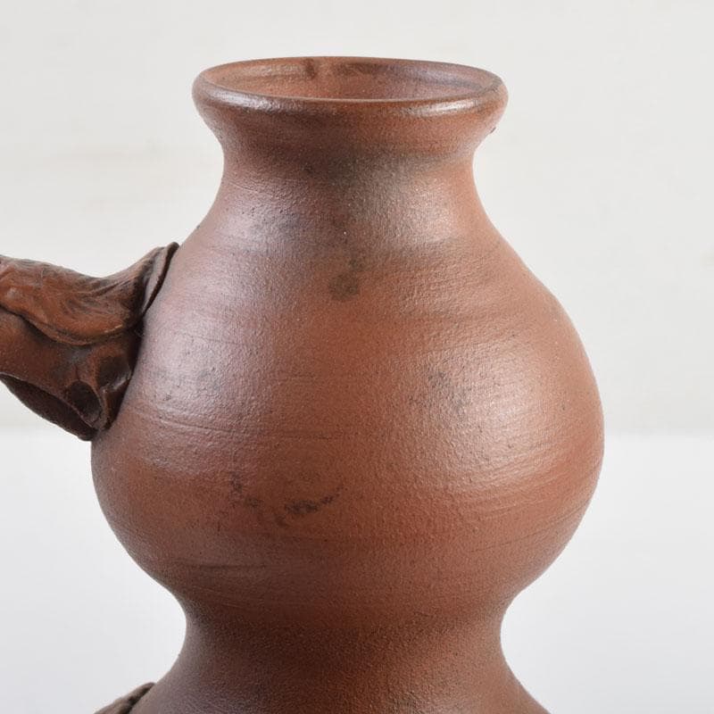 くう様専用 桂又三郎極め 江戸中期 古備前 蔓付瓢徳利 共箱 V 9003