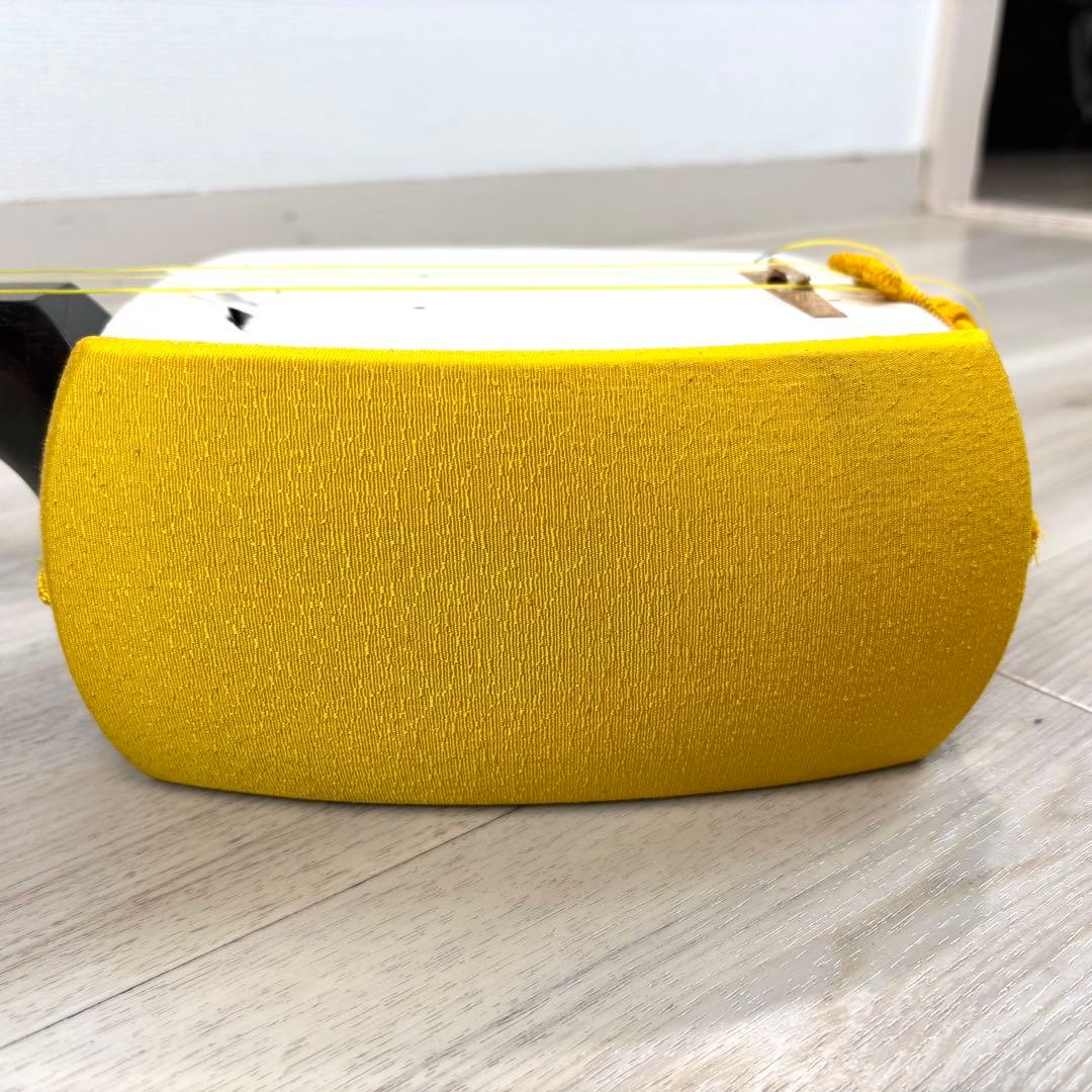 【皮破れあり】中棹　東さわり　地唄 民謡 トチ目　丸内胴　ケース付