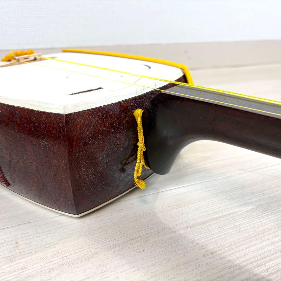 【皮破れあり】中棹　東さわり　地唄 民謡 トチ目　丸内胴　ケース付