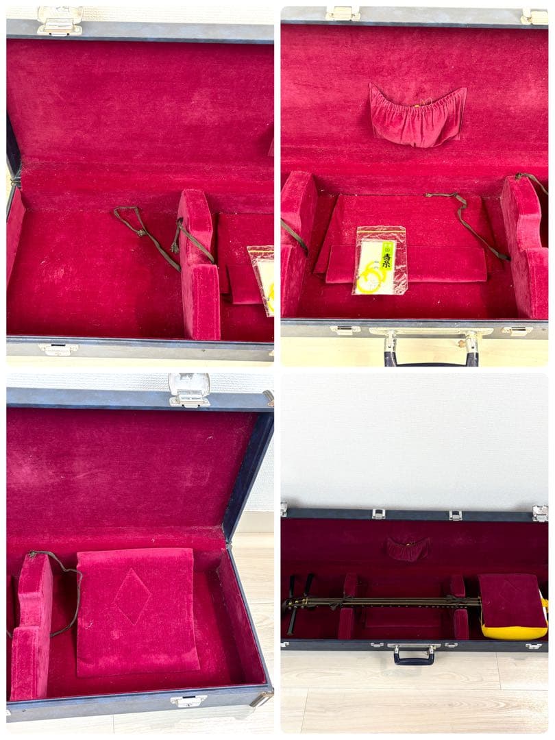 【皮破れあり】中棹　東さわり　地唄 民謡 トチ目　丸内胴　ケース付