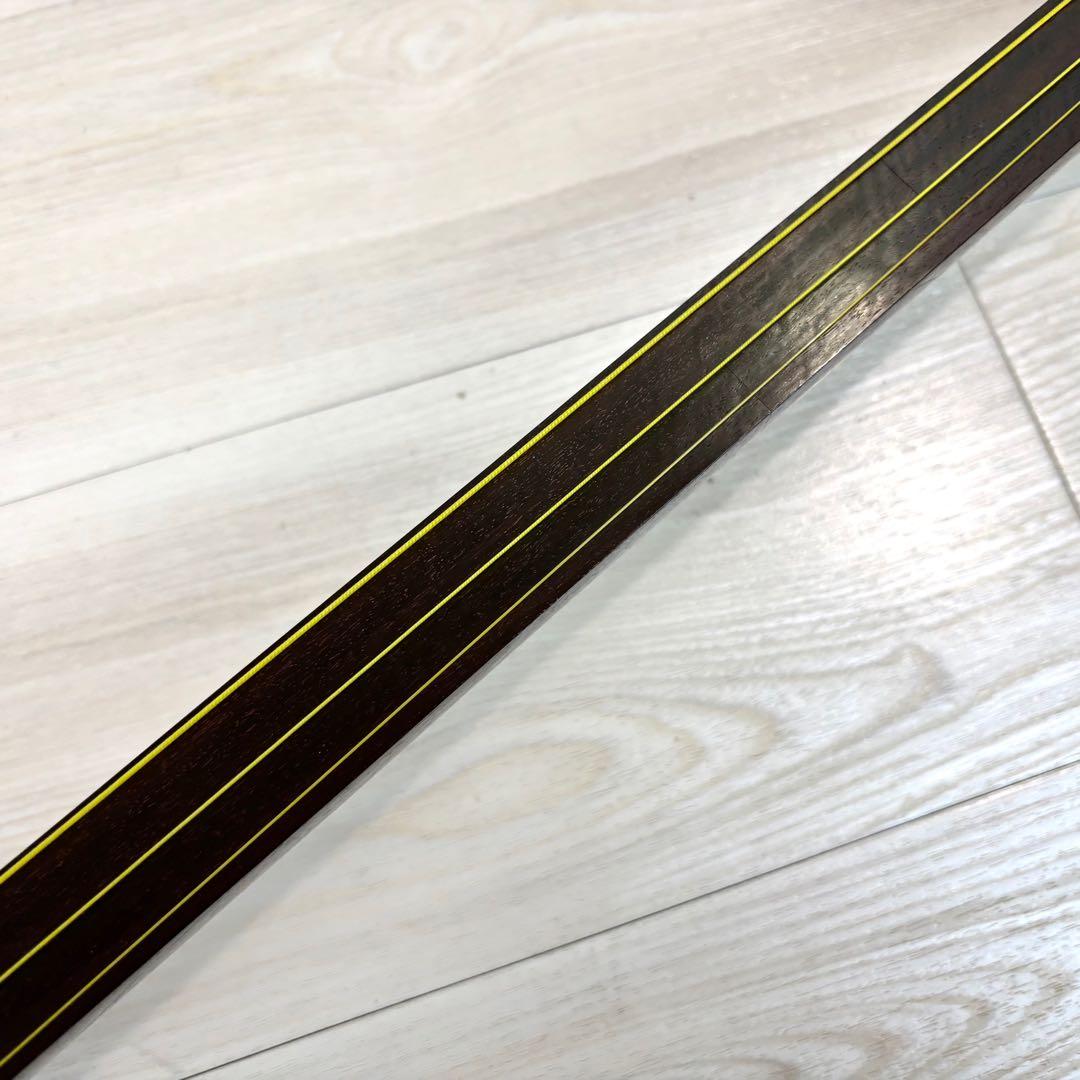 【皮破れあり】中棹　東さわり　地唄 民謡 トチ目　丸内胴　ケース付