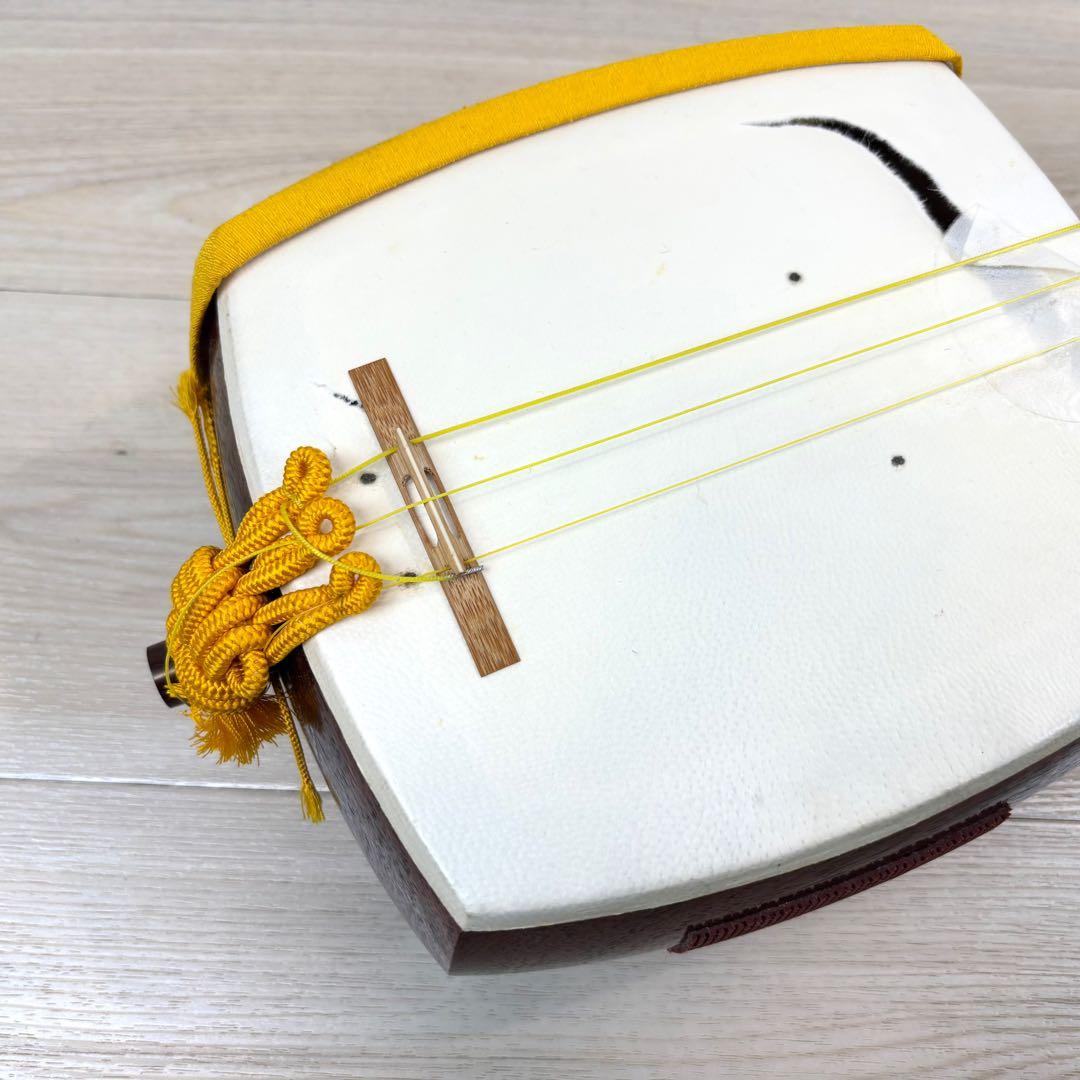 【皮破れあり】中棹　東さわり　地唄 民謡 トチ目　丸内胴　ケース付