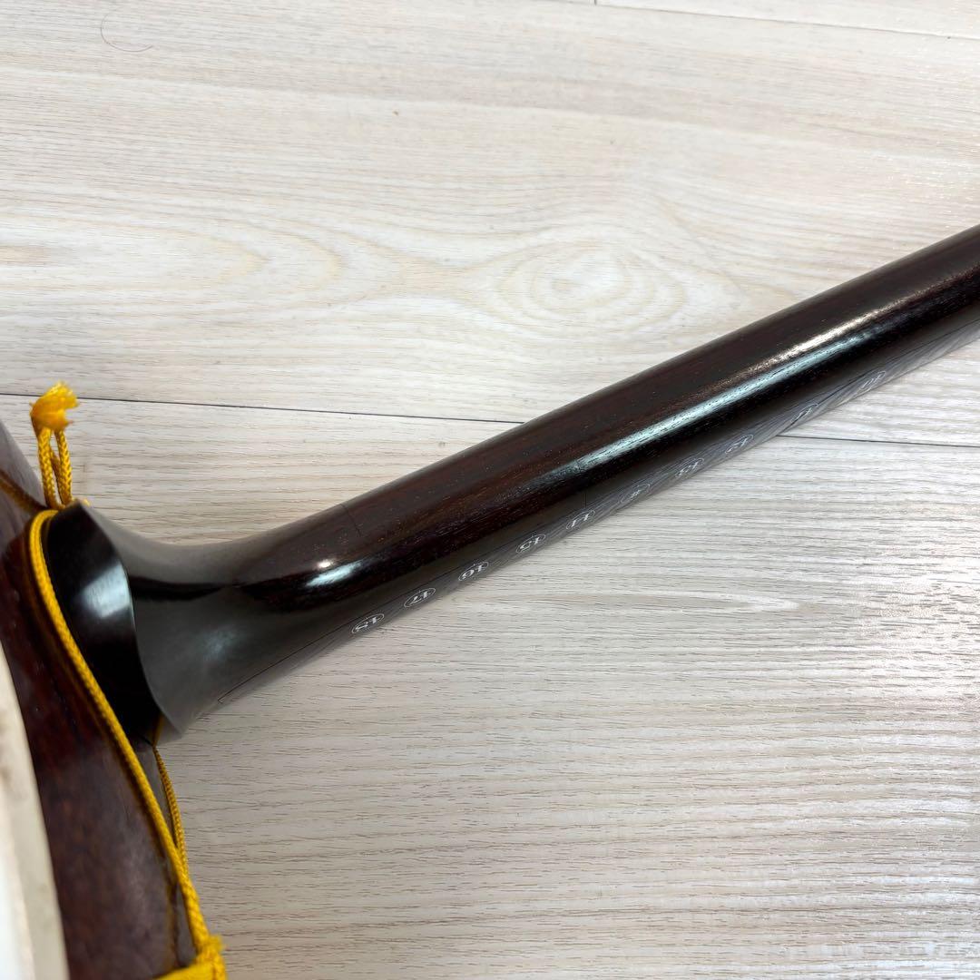 【皮破れあり】中棹　東さわり　地唄 民謡 トチ目　丸内胴　ケース付