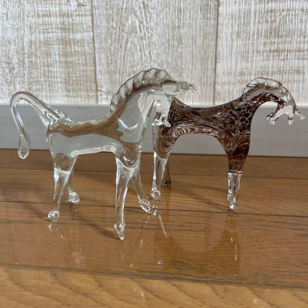 ベネチアングラス MURANO ムラノ 馬 - メルカリ