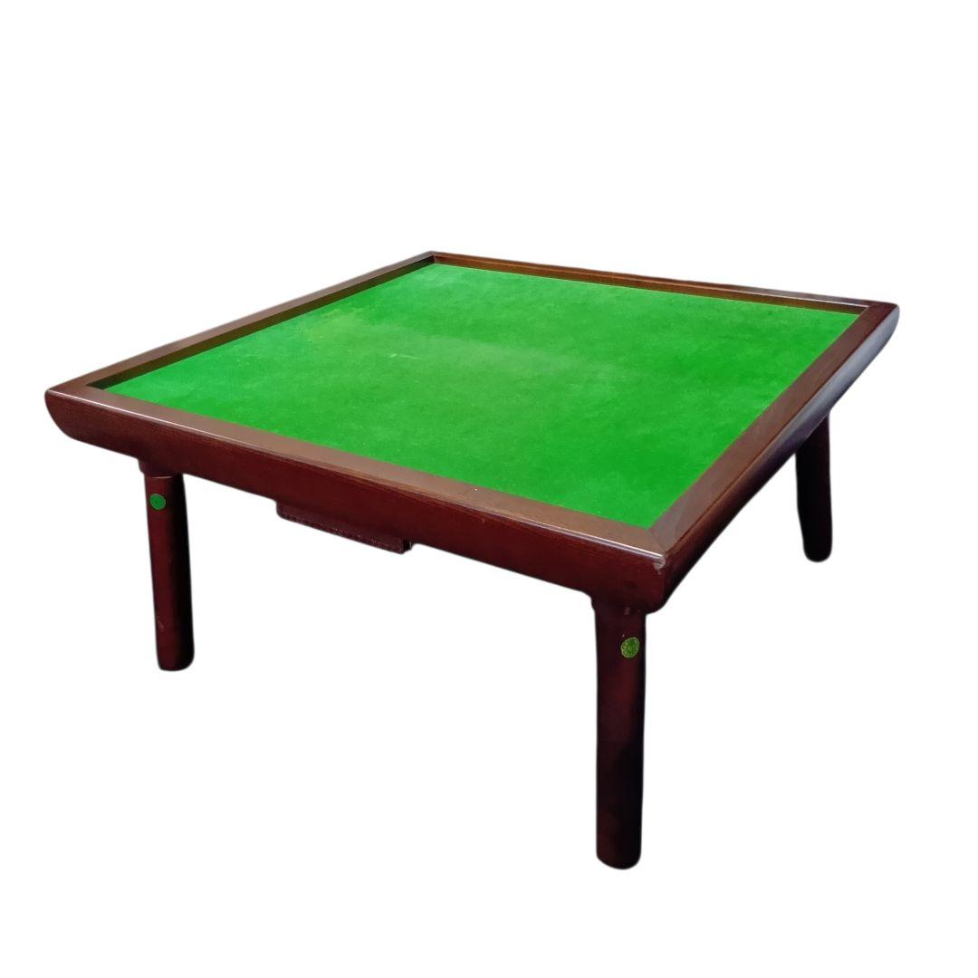 光工芸社　折りたたみ木製麻雀卓　麻雀牌（竹背）セット　昭和レトロ　ヴィンテージ