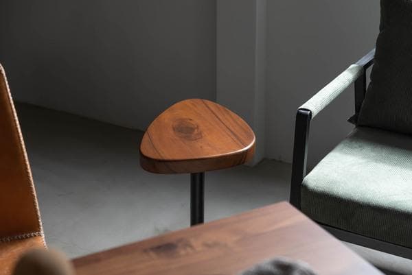 木製 サイドテーブル 三角形 角丸 高さ50cm ソファー JW-639 N02