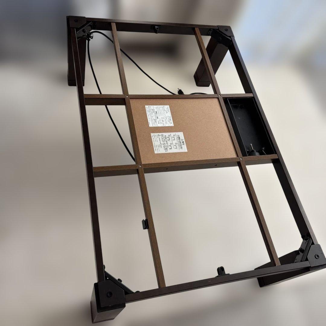 こたつテーブル ホワイトとダークブラウンのこたつ 120 × 80