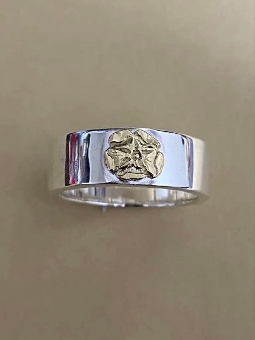 ローズ平打ち・リング 21号・9.36g