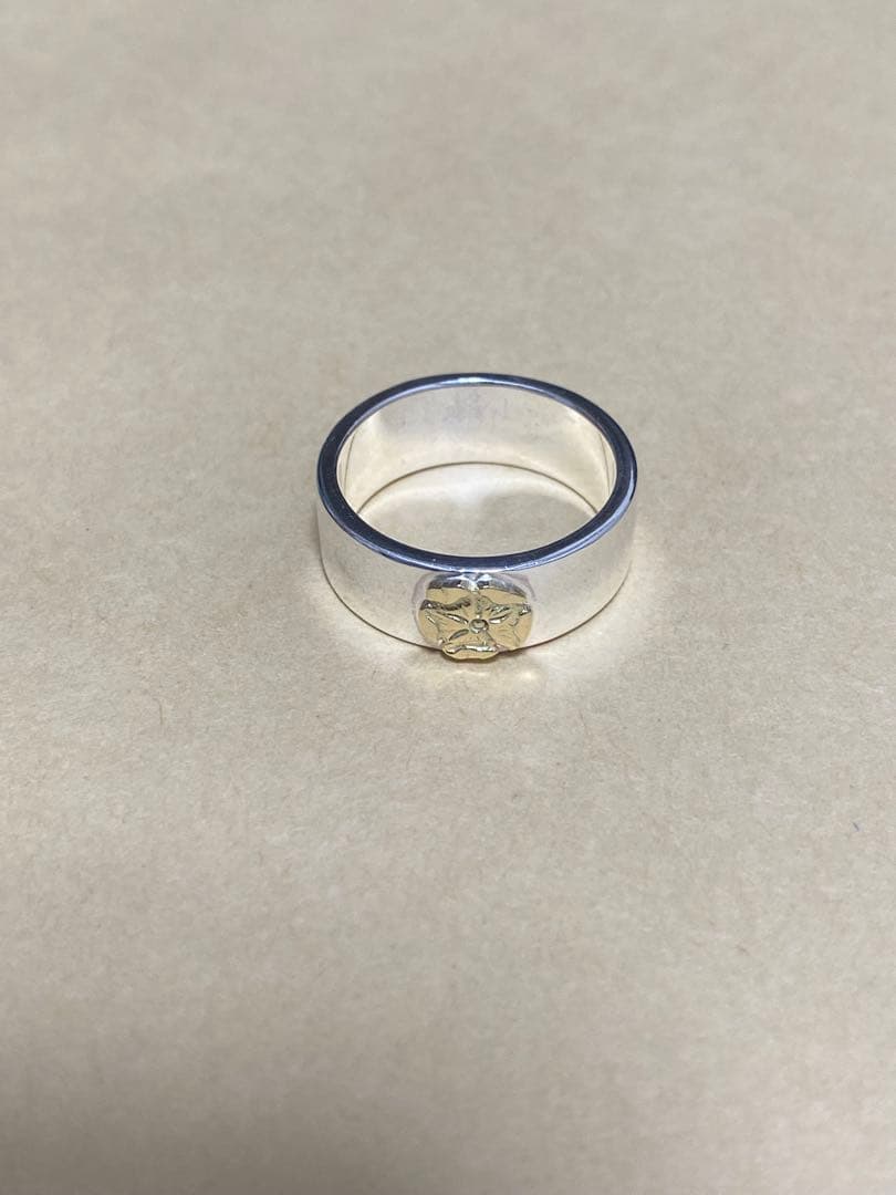 ローズ平打ち・リング 21号・9.36g