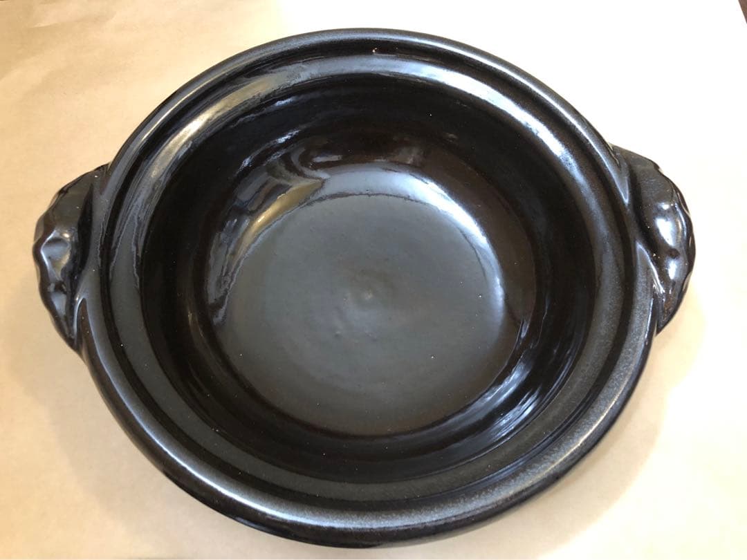 雲井窯　土鍋 鴨釉　尺　10号