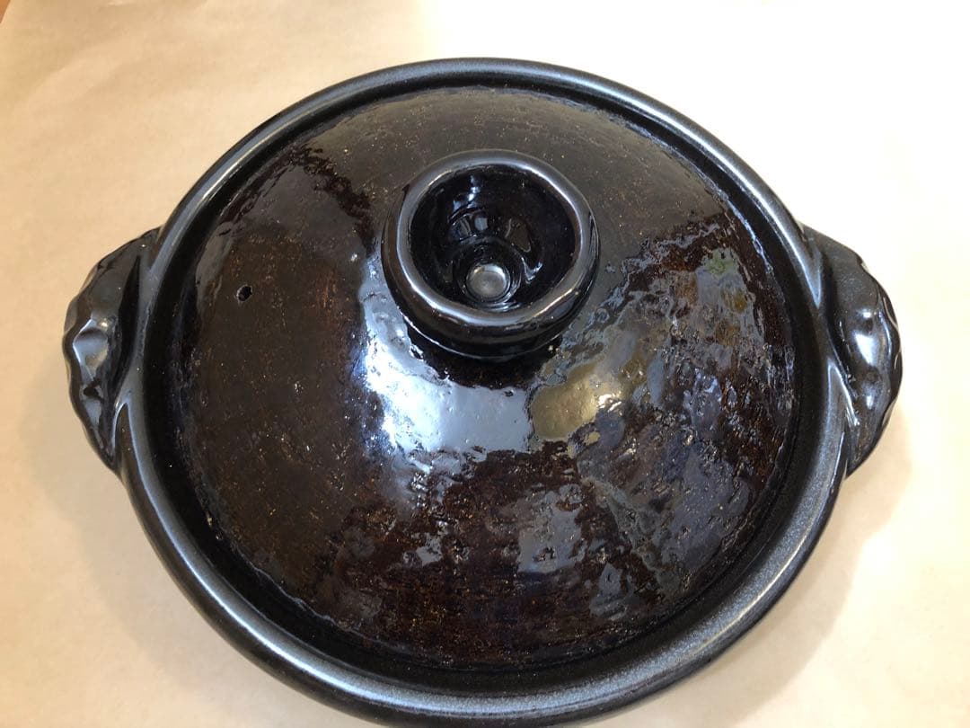 雲井窯　土鍋 鴨釉　尺　10号