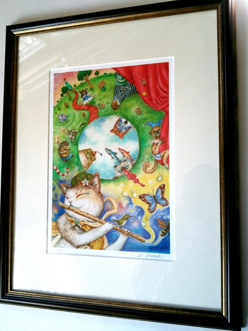 動画投稿中 F4 龍安寺 手描き水彩画 直筆原画 京都世界遺産