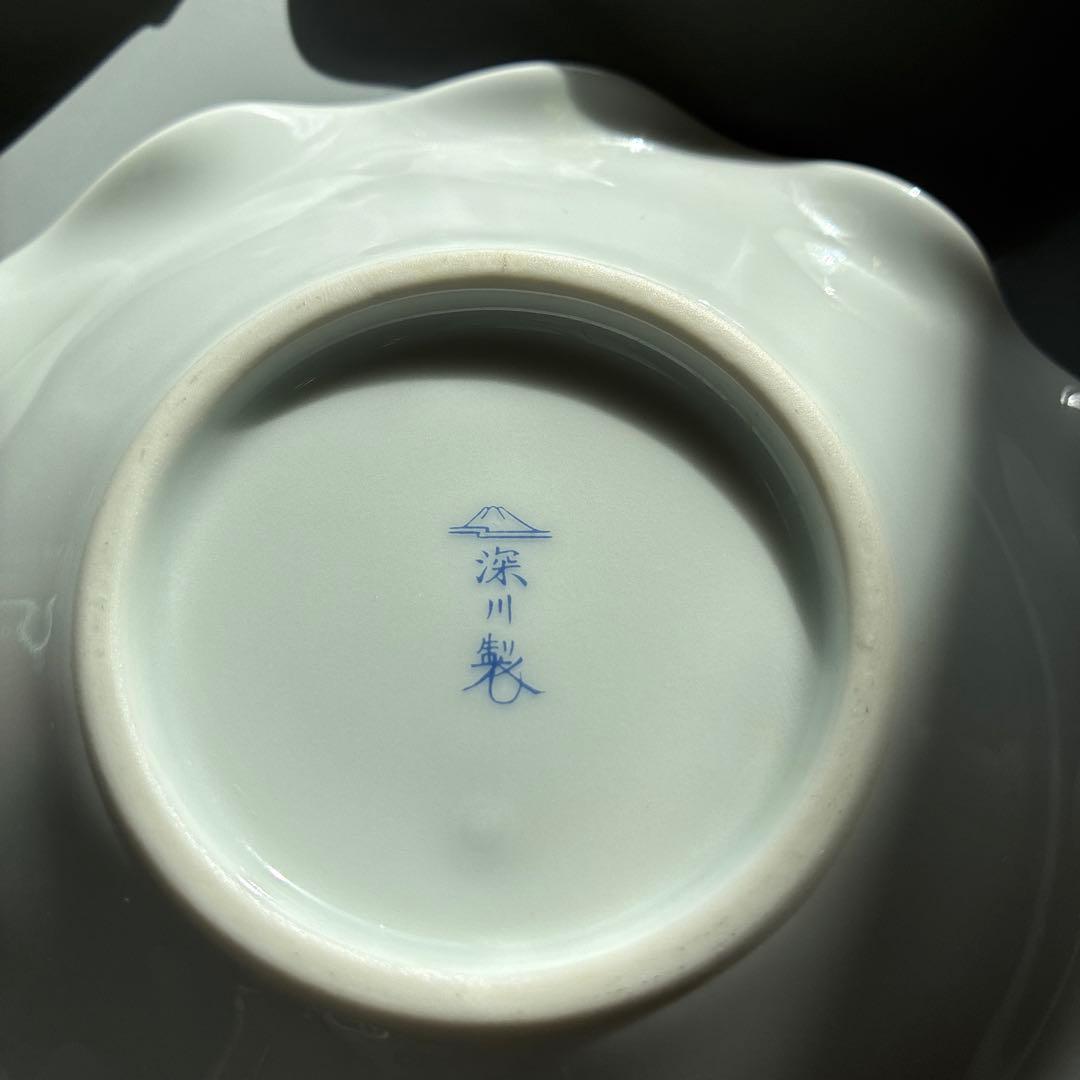 深川製磁 青い花柄 波型皿 5枚セット - メルカリ