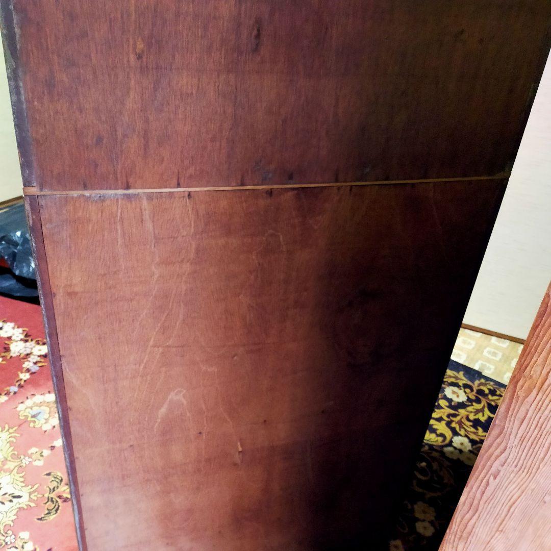 木製キャビネット　ヴィンテージ家具　ガラス扉付き　昭和レトロ