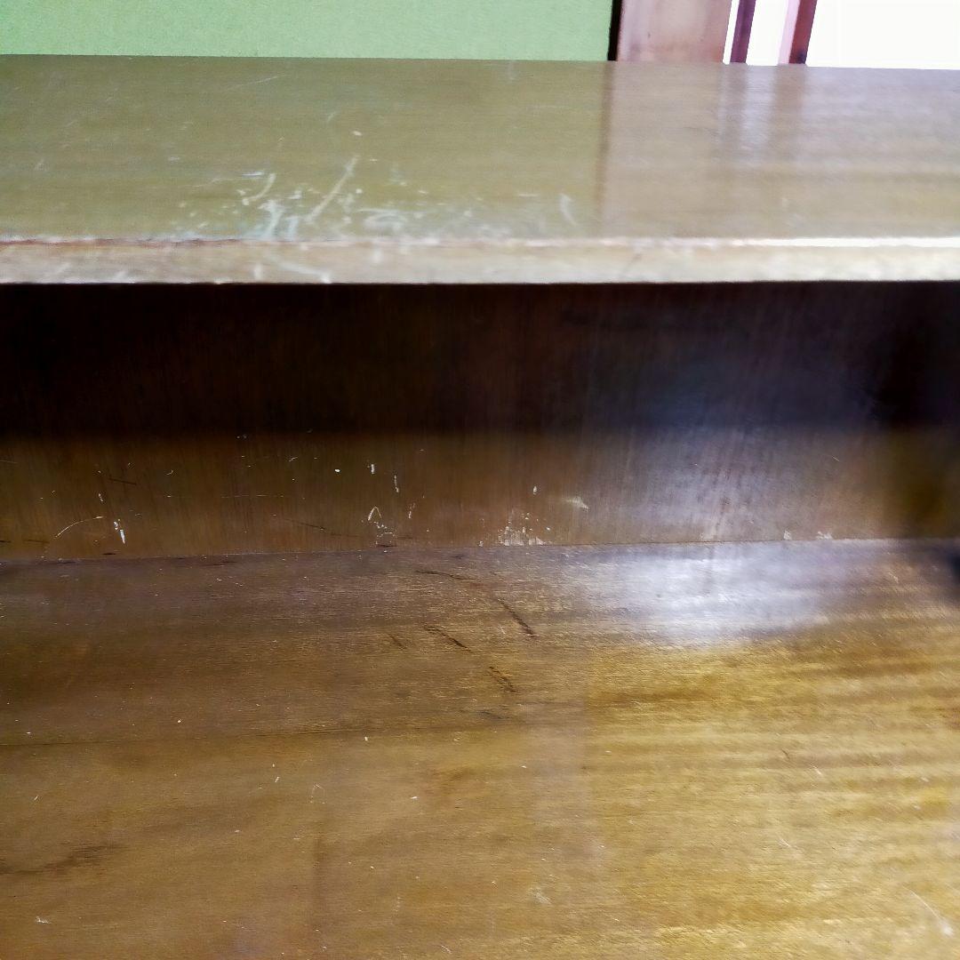 木製キャビネット　ヴィンテージ家具　ガラス扉付き　昭和レトロ