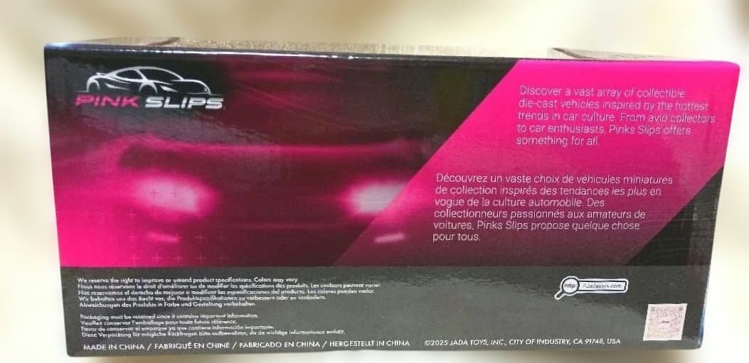 新品 Jada バックトゥーザフューチャー デロリアンPINK SLIPSピンク