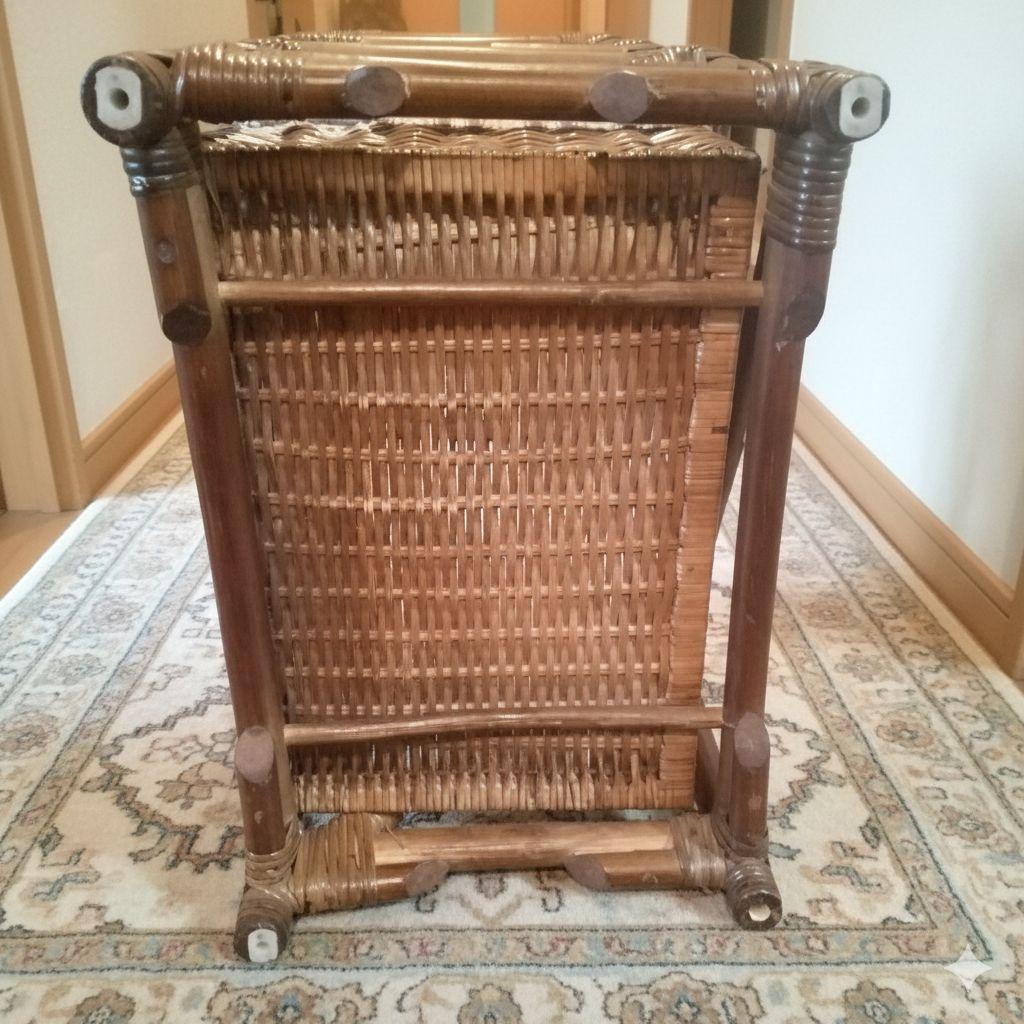 ​ラタン チェスト 4段 籐家具 収納ボックス 花柄カバー付き ランドリー