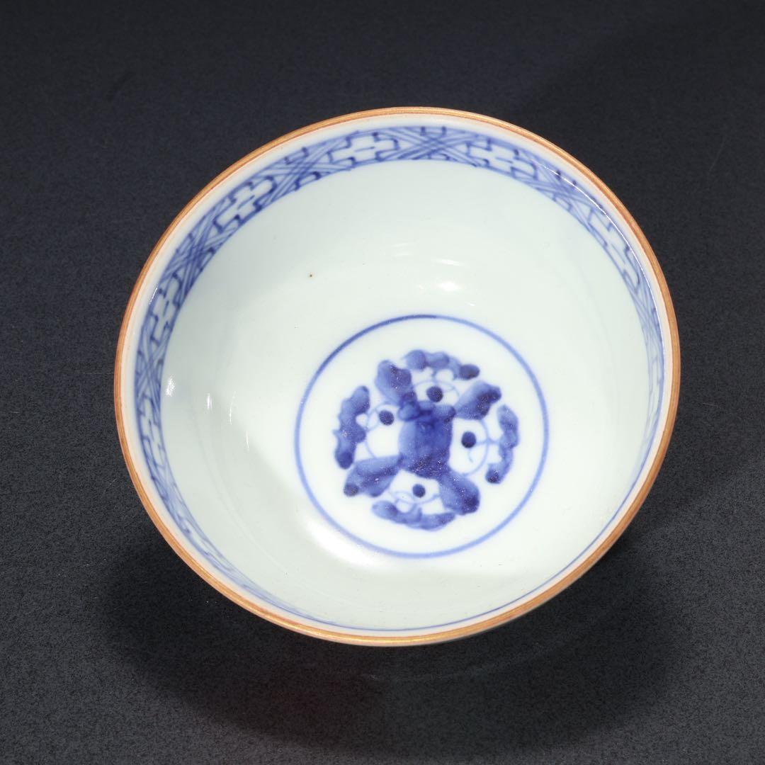 伊万里色絵　南蛮人図　湯呑み10客　骨董　古伊万里　R1666