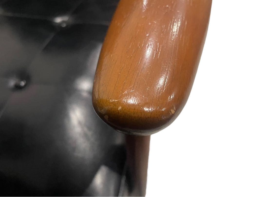 ◯karimoku カリモク60 Kチェア 1人掛け 1シーター 黒 レザー