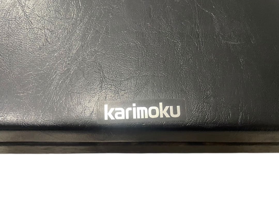 ◯karimoku カリモク60 Kチェア 1人掛け 1シーター 黒 レザー