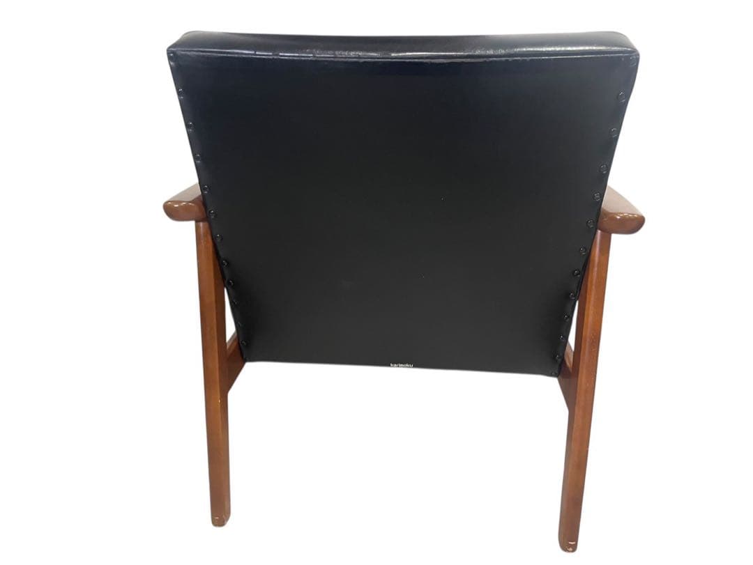 ◯karimoku カリモク60 Kチェア 1人掛け 1シーター 黒 レザー