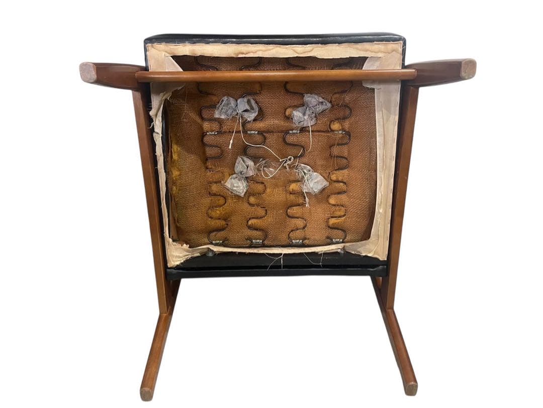 ◯karimoku カリモク60 Kチェア 1人掛け 1シーター 黒 レザー