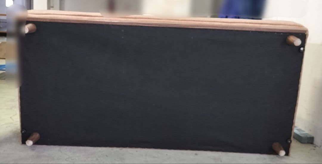 ブラウンファブリック2人掛けソファ【直接引き取りのみ】