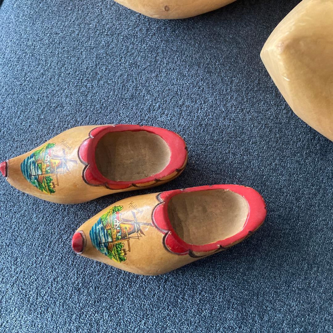 オランダ 大きな木靴1点と小さな木靴2点 インテリア - メルカリ