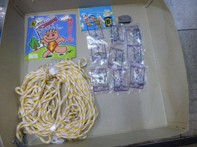 壊れ物ジャンク　ダイヤ鯉のぼり 黒鯉6m