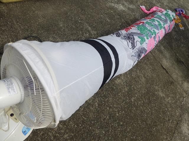 壊れ物ジャンク　ダイヤ鯉のぼり 黒鯉6m