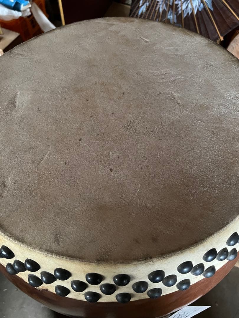 大型　和太鼓　打面49cm 本革　欅胴　和楽器 長胴太鼓 両面太鼓 盆踊り大会