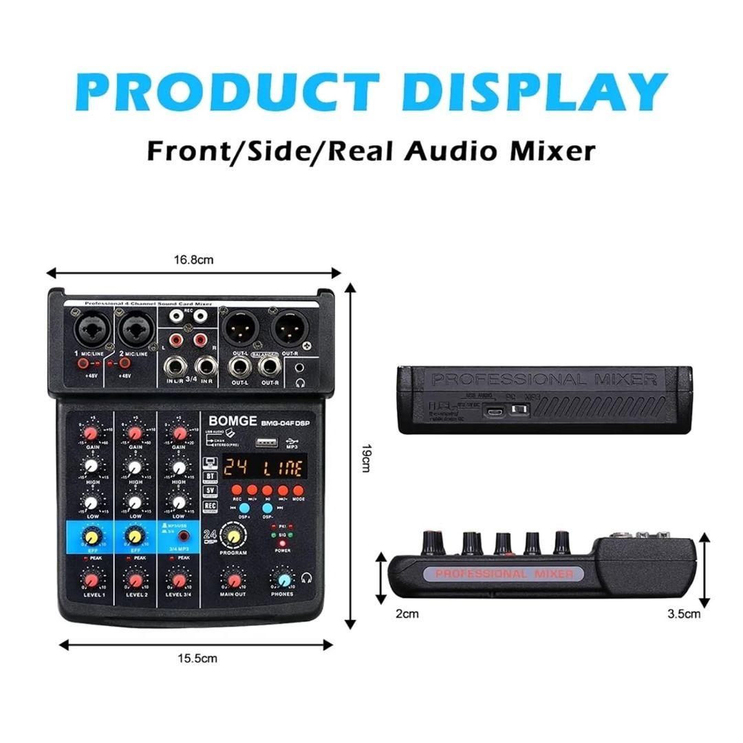 オーディオミキサー 4チャンネル 24 DSP USB サウンドカード