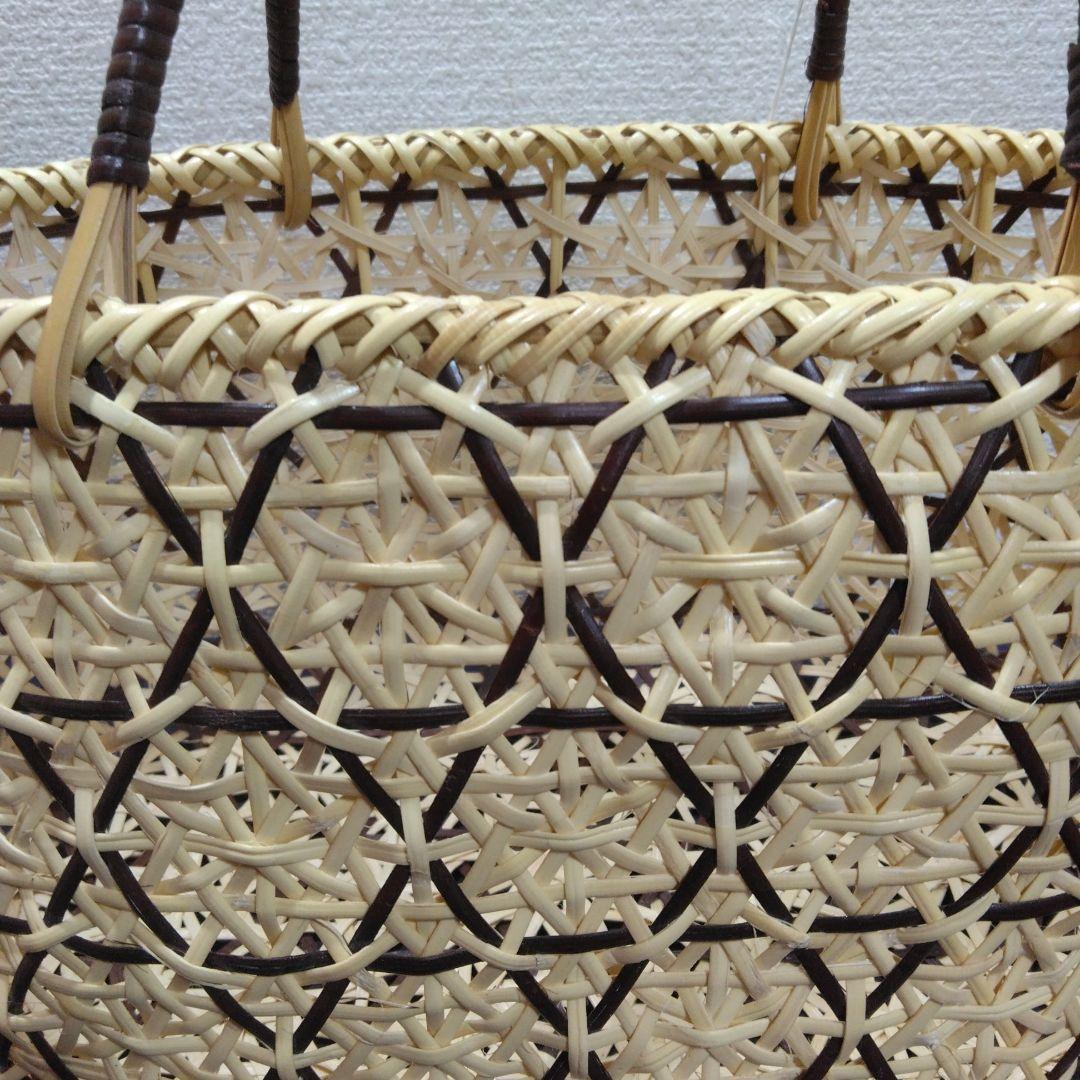 皮籐の華編み籠　37