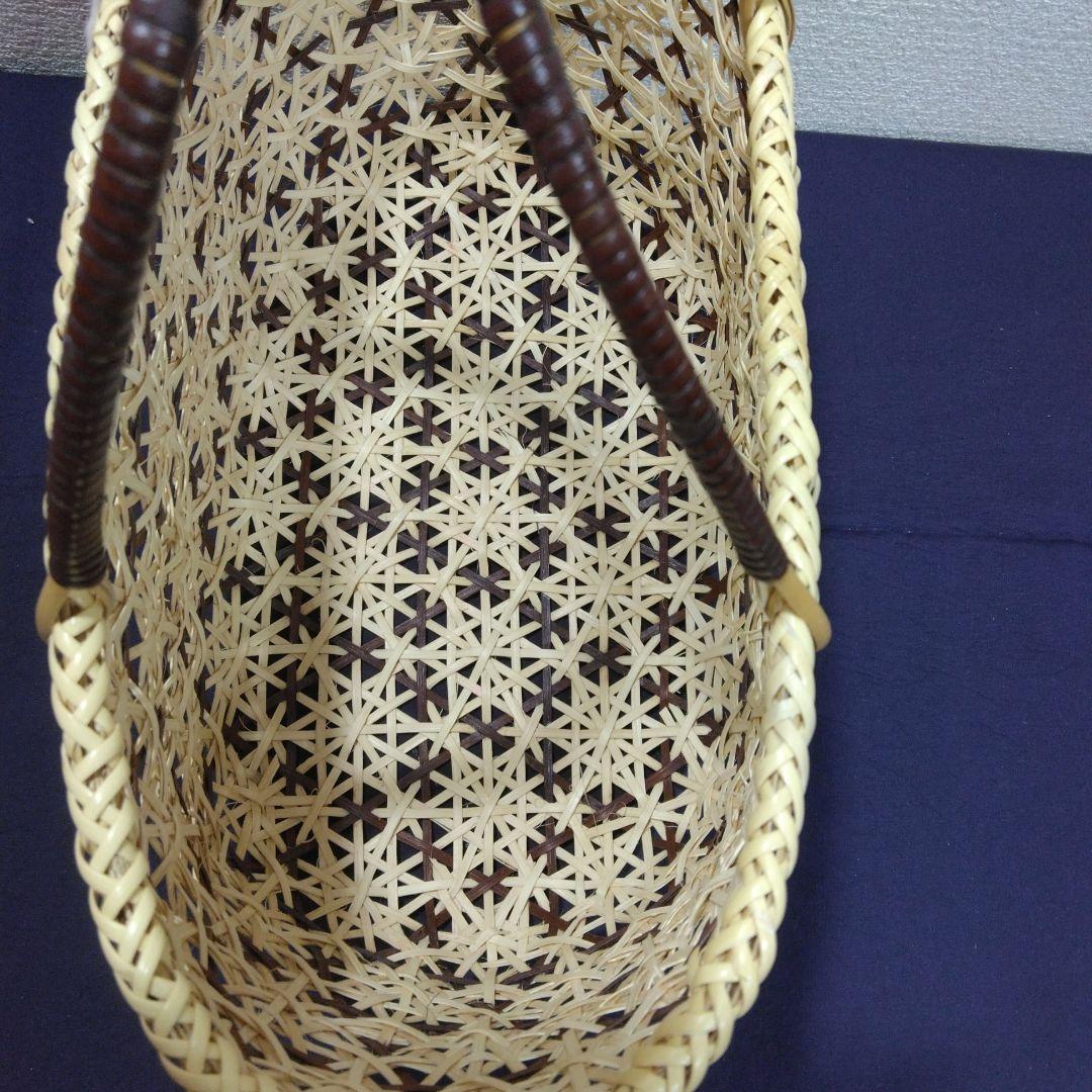 皮籐の華編み籠　37