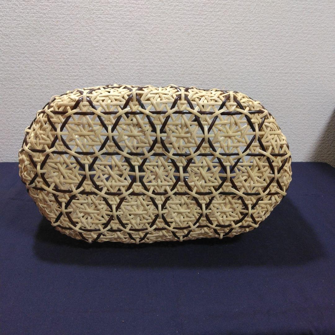 皮籐の華編み籠　37