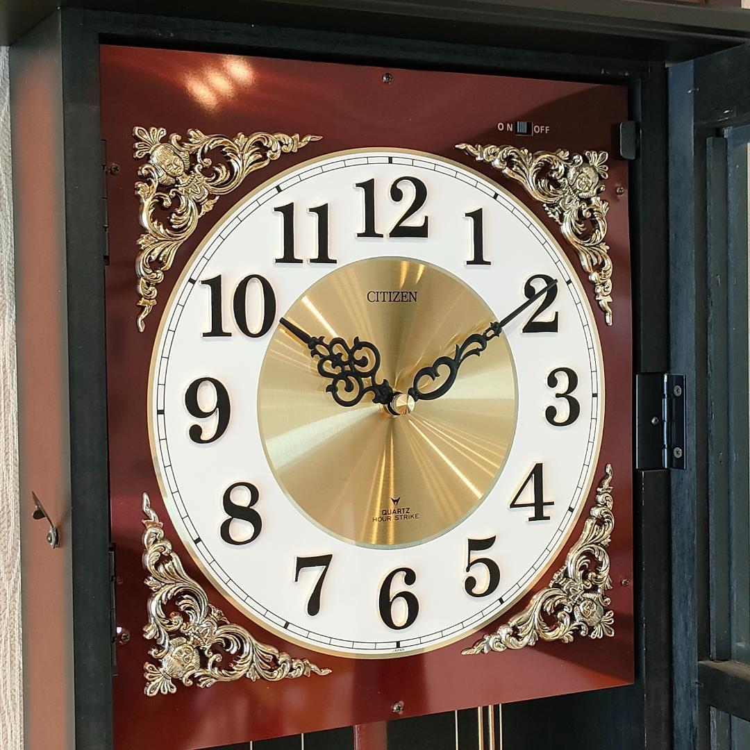 〈美品〉　ビンテージ　CITIZEN　振り子時計　掛時計　柱時計　クラシック