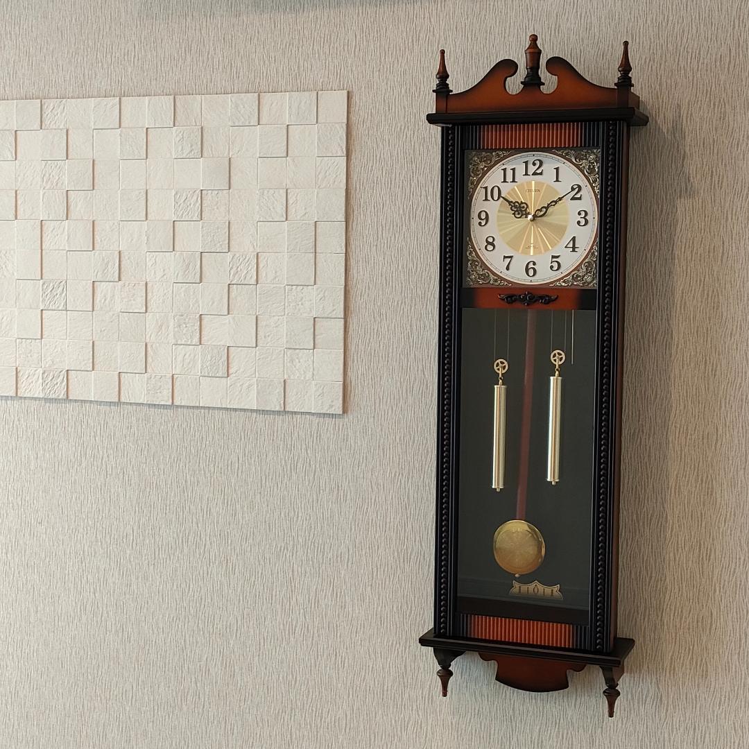 〈美品〉　ビンテージ　CITIZEN　振り子時計　掛時計　柱時計　クラシック