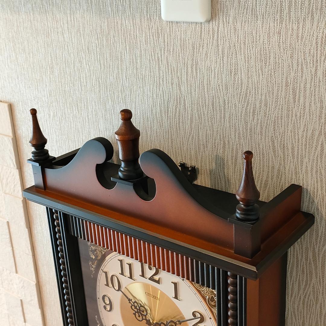 〈美品〉　ビンテージ　CITIZEN　振り子時計　掛時計　柱時計　クラシック