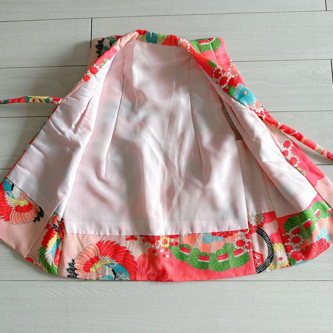 七五三　手縫い　レトロ　アンティーク　3歳用　着物　女児　女の子