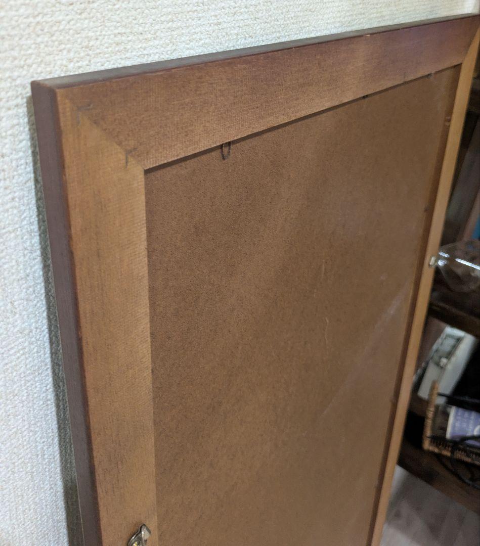 イタリア製 姿見 ウォールミラー アンティーク調 木製 花柄