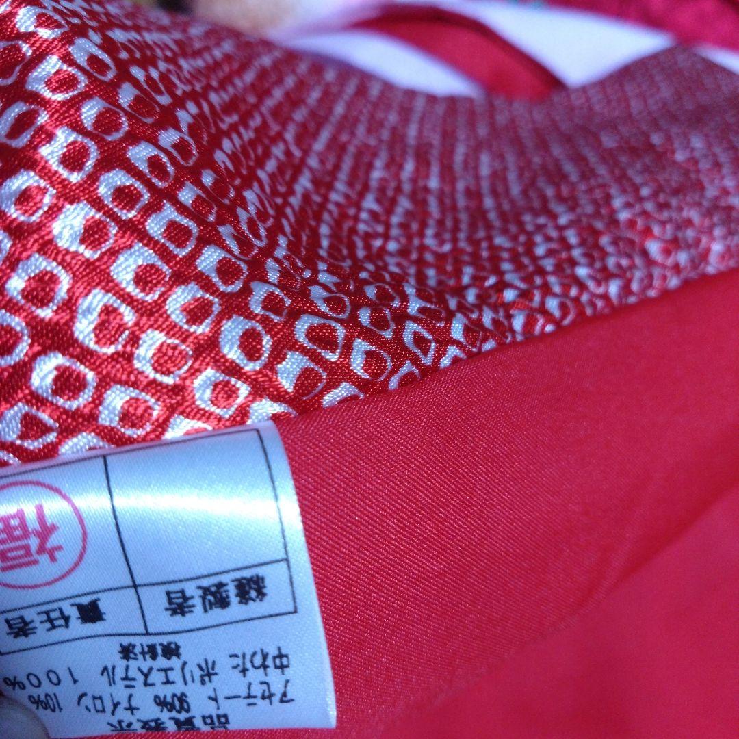 三歳★被布＆正絹花柄着物＆刺繍長襦袢＆小物