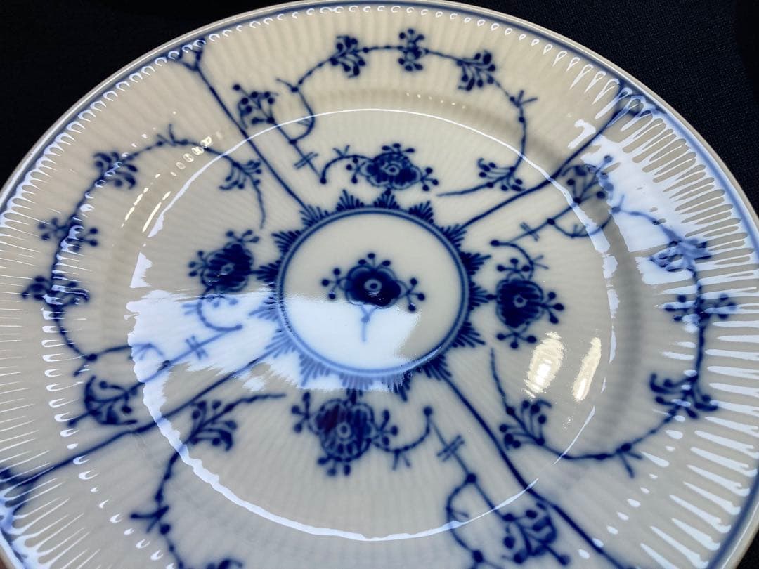 ロイヤルコペンハーゲン　ブルーフルーテッドプレインプレート　19.4㎝×４枚‼️