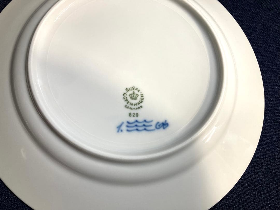 ロイヤルコペンハーゲン　ブルーフルーテッドプレインプレート　19.4㎝×４枚‼️