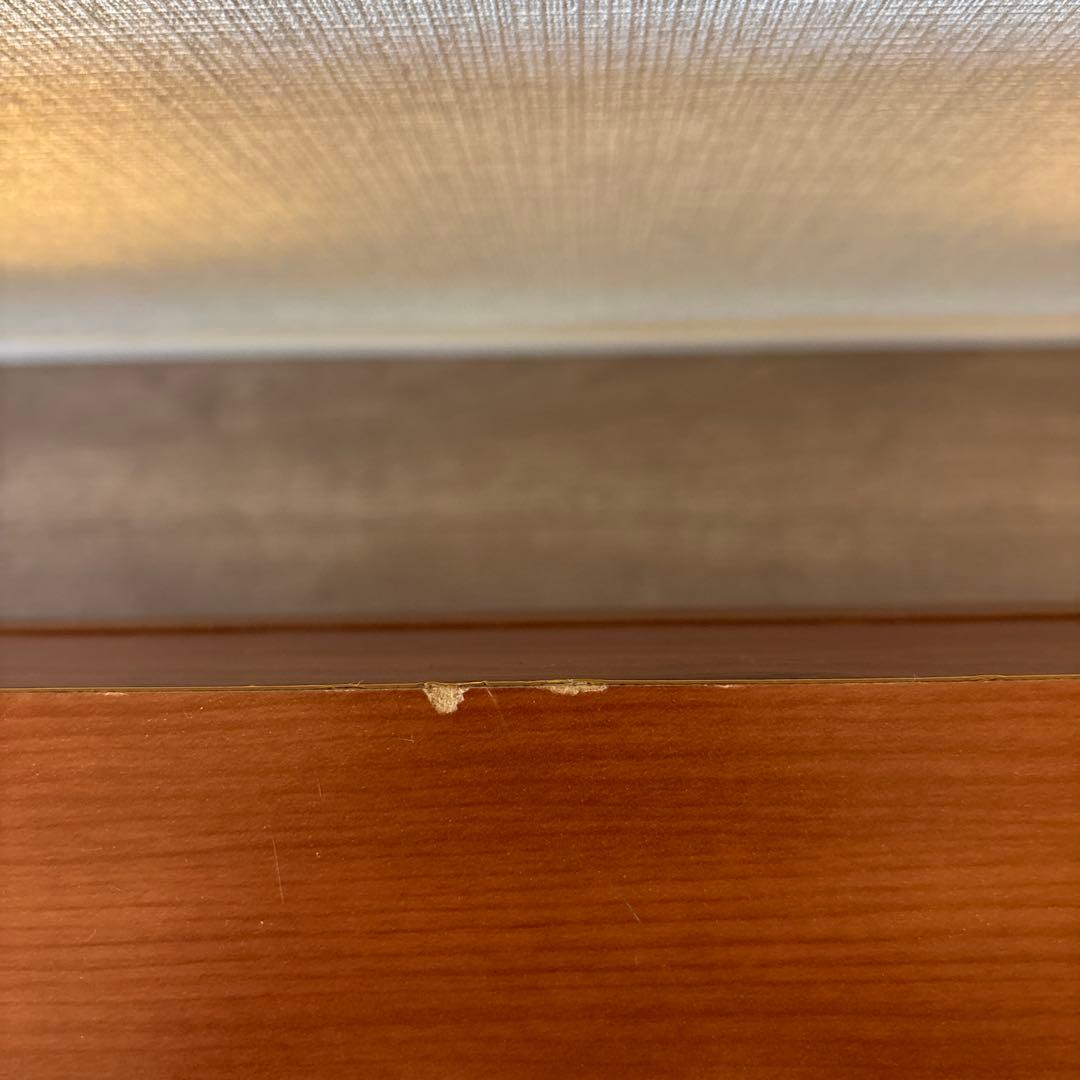 ブラウン木製センターテーブル 引き出し付き