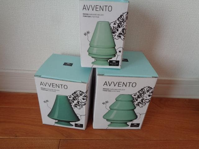 ケーラー　KAHLER アヴェント　キャンドルホルダー3個セット　グリーン