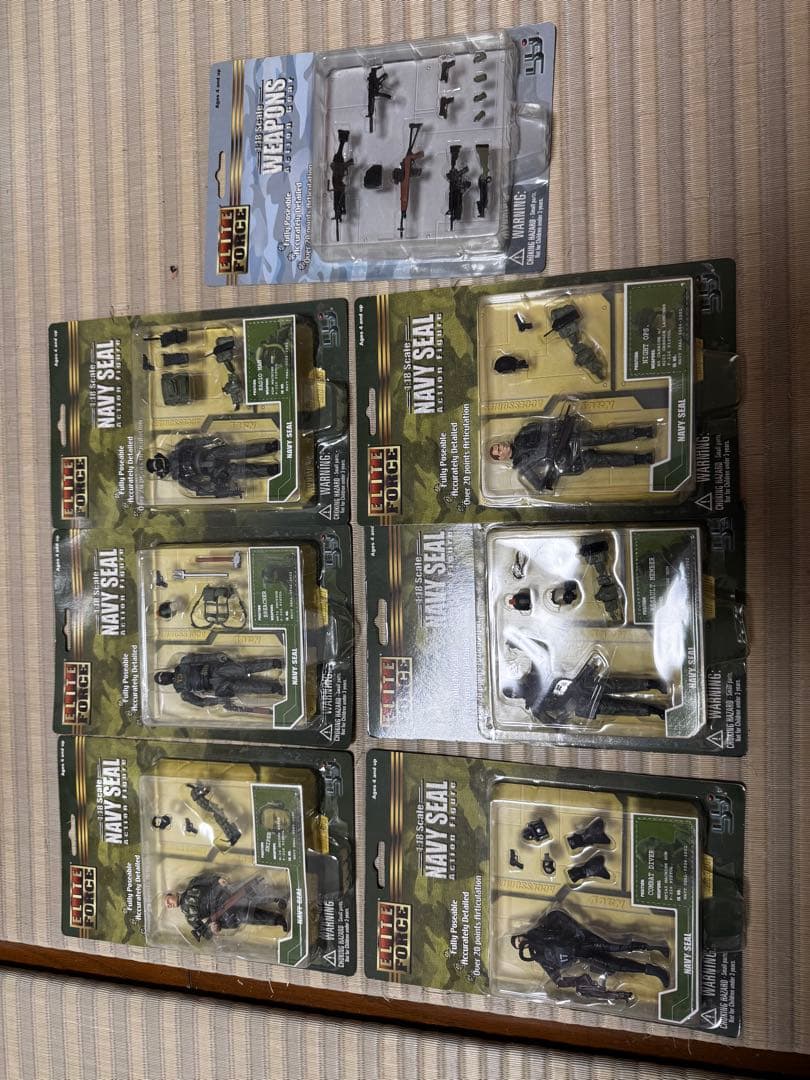Navy SEAL アクションフィギュア 6体セット+武器セット