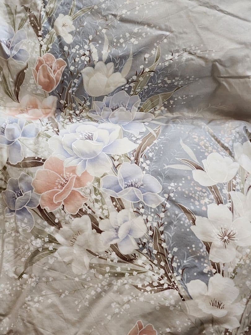 花柄　羽毛布団