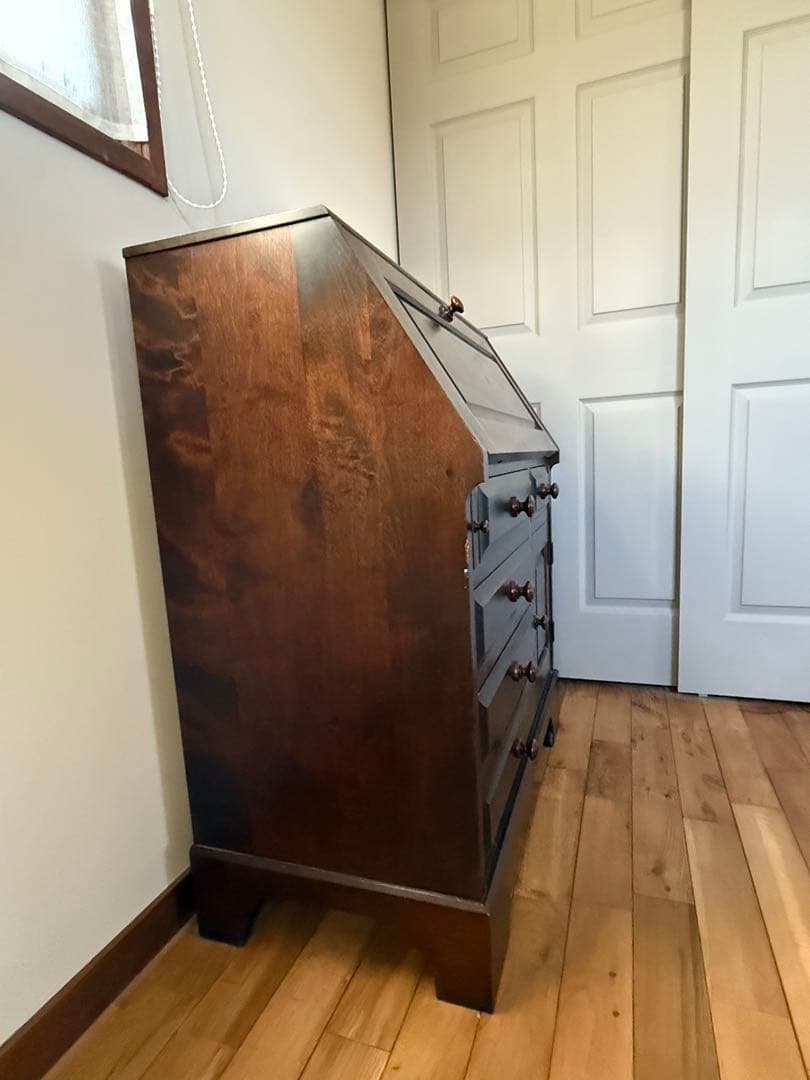 【ノンホルマリン】アンティーク ライティングビューロー デスク(北海道民芸家具)