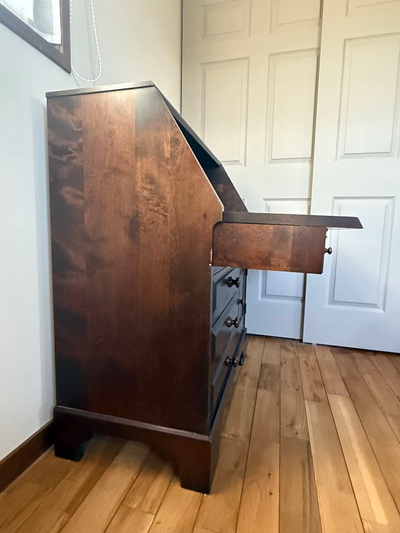 【ノンホルマリン】アンティーク ライティングビューロー デスク(北海道民芸家具)