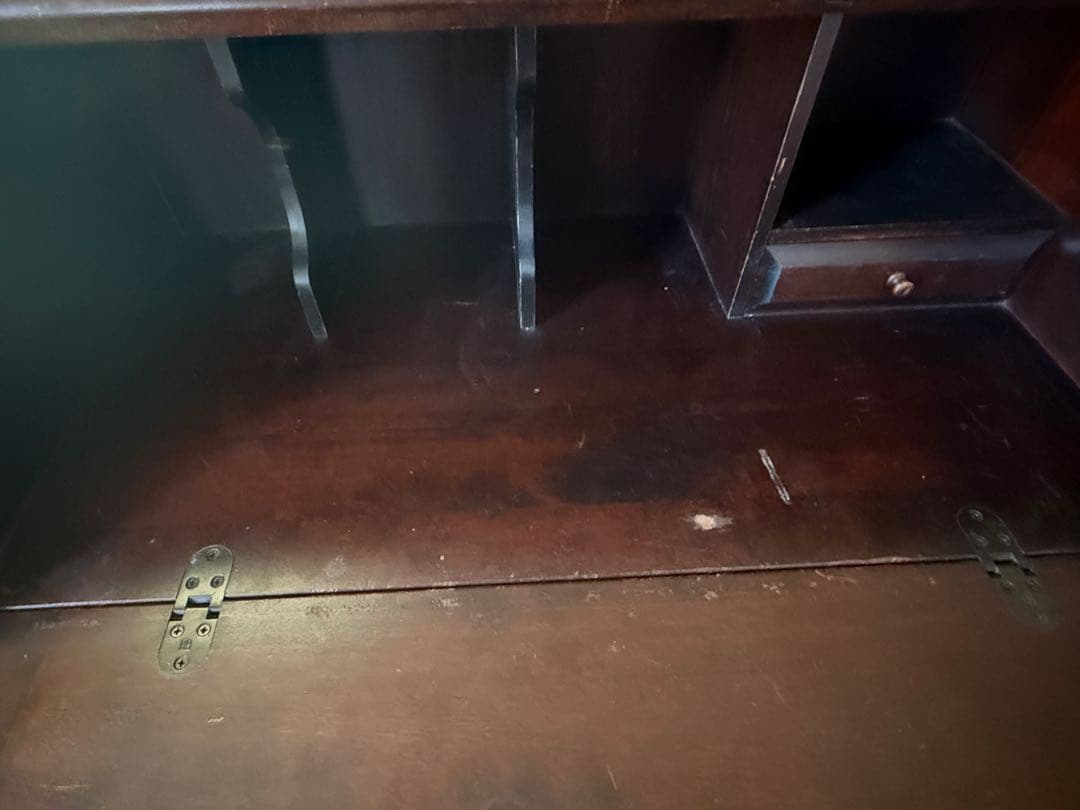 【ノンホルマリン】アンティーク ライティングビューロー デスク(北海道民芸家具)